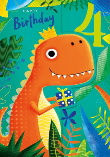 Picture of HAPPY 4TH BIRTHDAY DINOSAUR